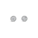 Solitaire Earrings with Halo Jacket