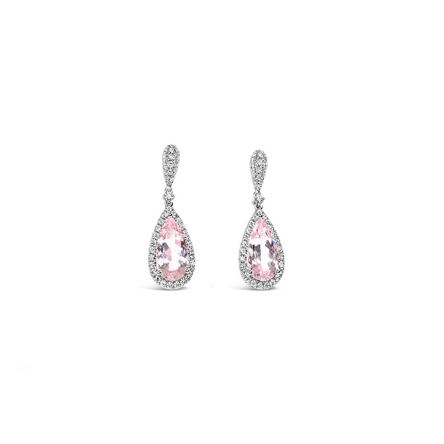 Pear Shape Morganite Earrings