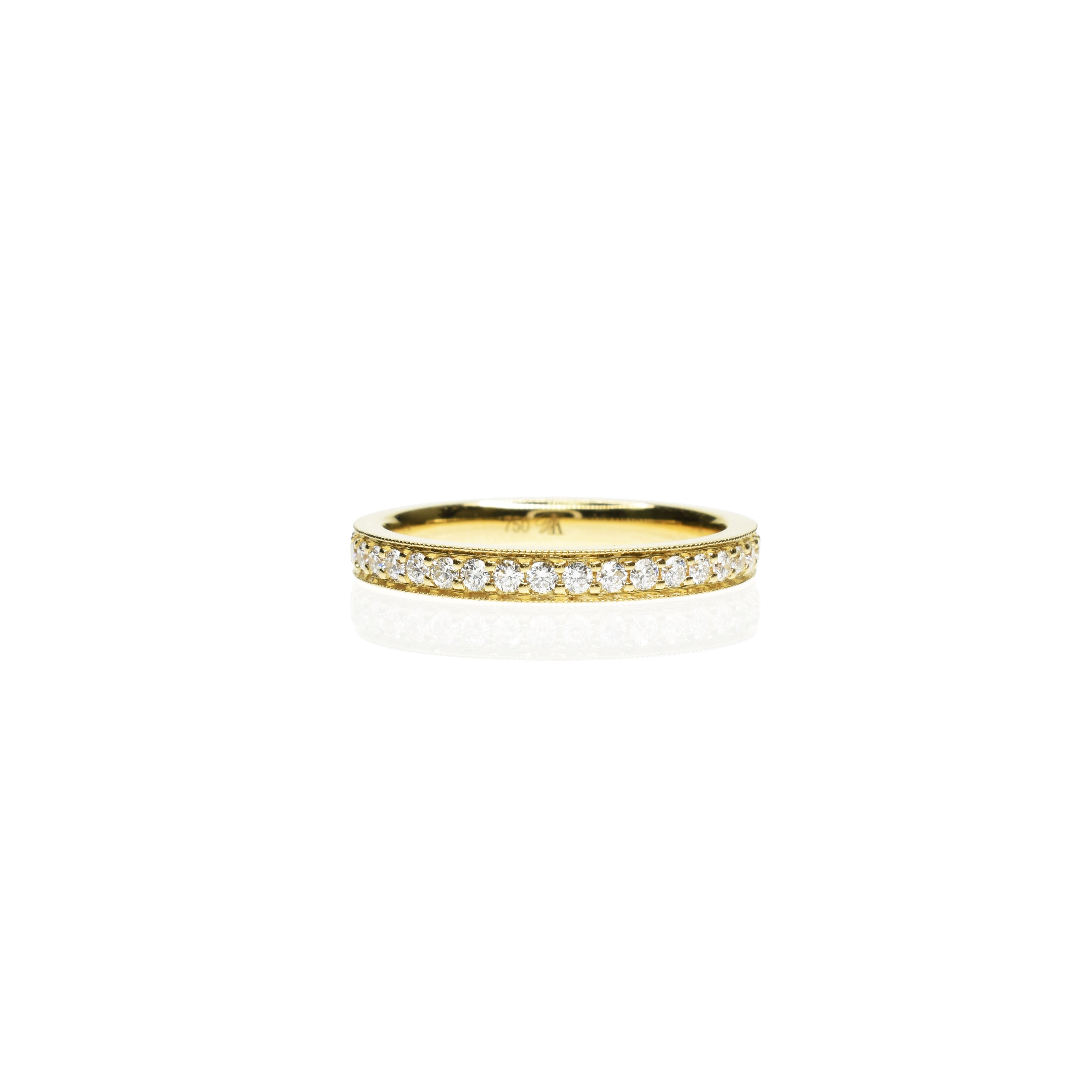 Pave Set Eternity Band with Miligrain detail