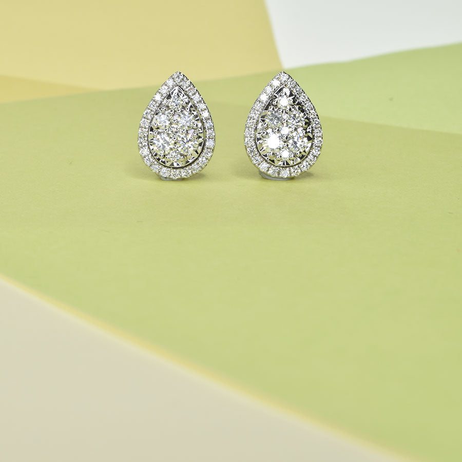 Pear Cluster Earrings