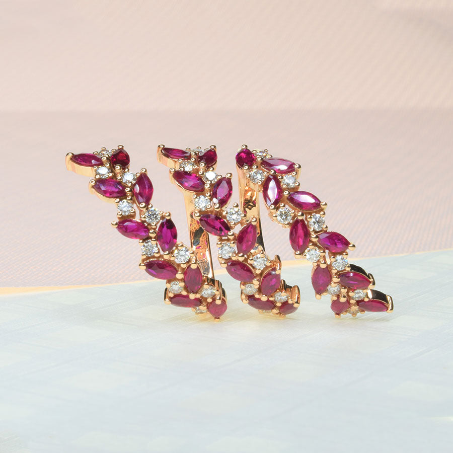 Twisted Ruby Marquise Ring
