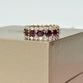 Sideways Oval Ring with Rubies