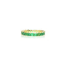 Princess Cut Emerald Eternity Band