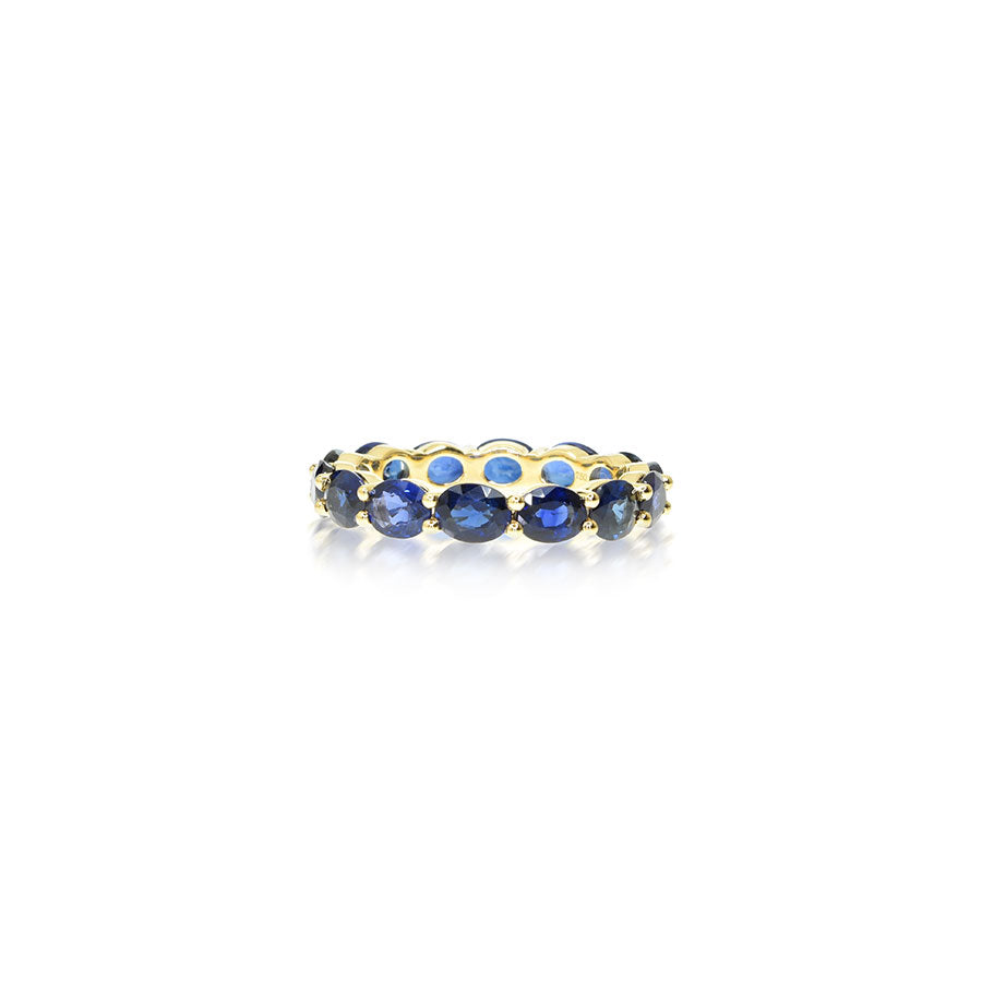 Sideways Oval Band with Sapphires