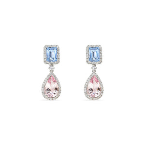 Morganite and Aquamarine Earrings