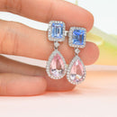 Morganite and Aquamarine Earrings