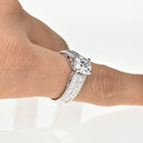 Round Diamond Ring with a Wide Band