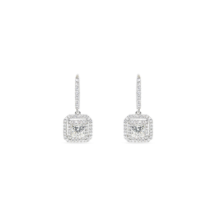 Princess Cut Diamond earrings