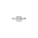 Cushion Cut Diamond Ring with Pear Diamonds