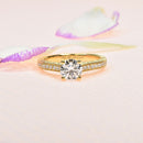 Round Diamond Ring with Filigree Detail