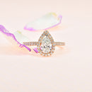 Pear Diamond Ring with Halo