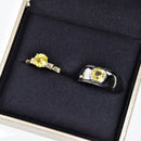 Yellow Sapphire Ring with Bow Detail