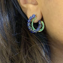 Sapphire and Emerald Earrings