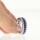 Sapphire & Diamond Eternity Band