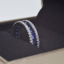 Sapphire & Diamond Eternity Band