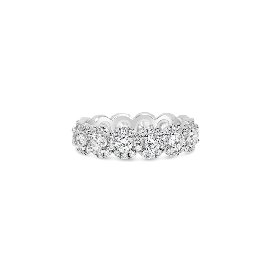 Round Diamond Halo Band