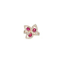 Ruby Flower Diamond Ring
