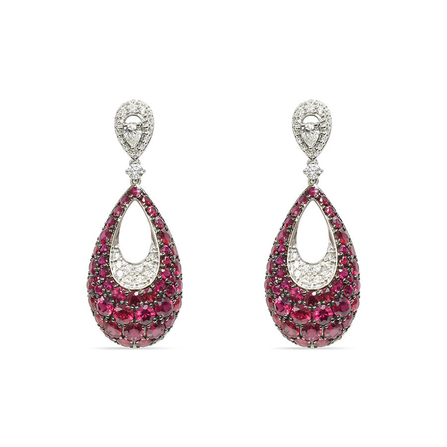 Ruby and Diamond Dress Earrings