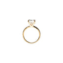 Cushion Cut Diamond Ring with Pave Band