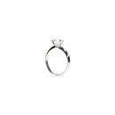 Classic Round Diamond Ring with a Knife Edge
