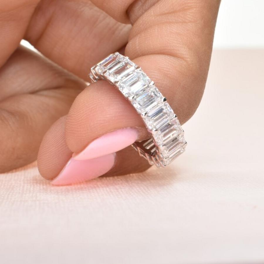 Emerald Cut Eternity Band with 0.30ct Diamonds