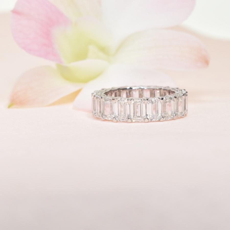 Emerald Cut Eternity Band with 0.30ct Diamonds
