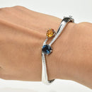 Topaz & Citrine Swirl Bangle