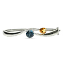 Topaz & Citrine Swirl Bangle