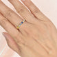 Half Rainbow Sapphire and Half Diamond Eternity