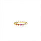 Half Rainbow Sapphire and Half Diamond Eternity