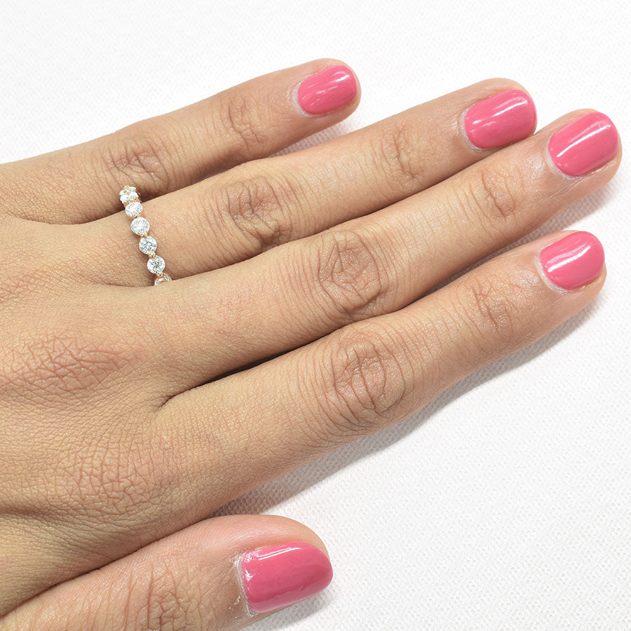 Shared Prong Eternity with 2.7mm Diamonds