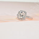 Cushion Cut Diamond Halo Ring