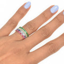 Multi Layered Gemstone Band