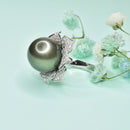 Tahitian Pearl Flower Ring