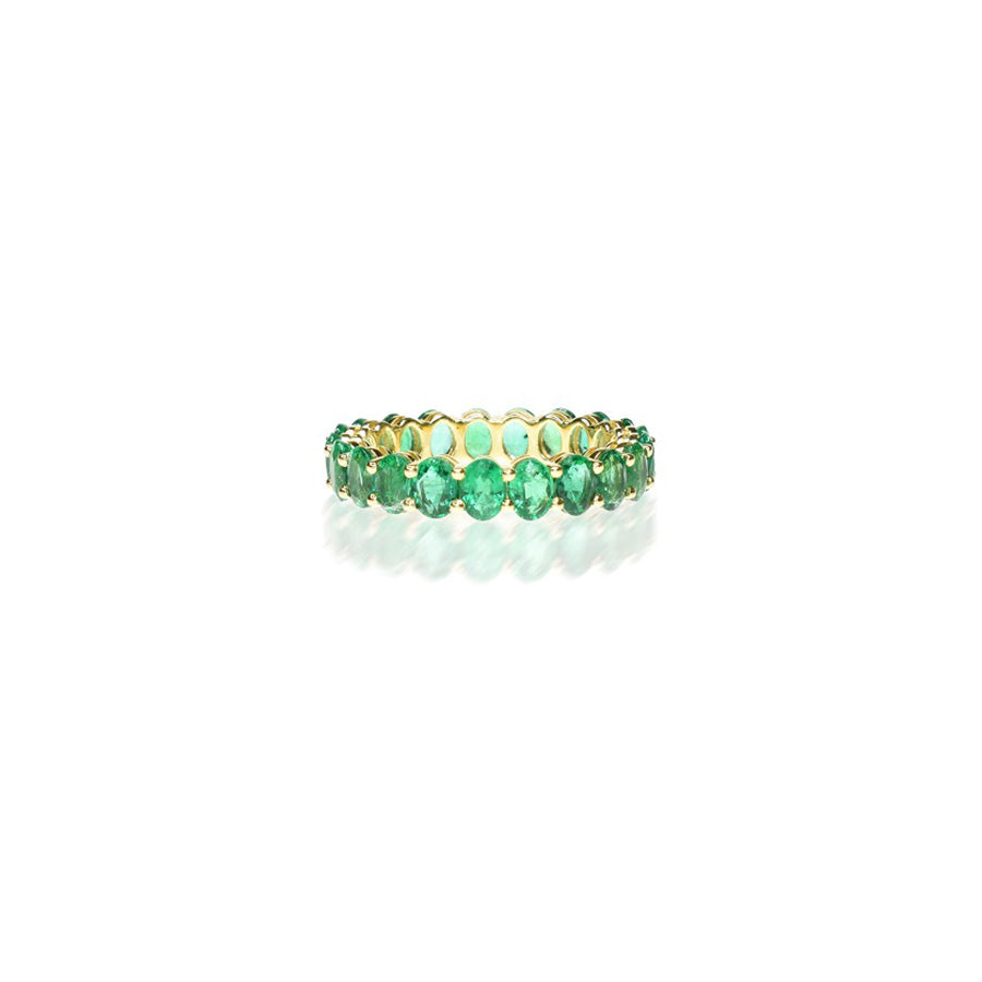 Oval Cut Emerald Band