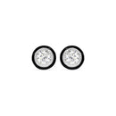 Diamond Earrings with Enamel
