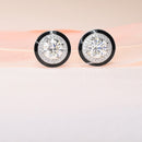 Diamond Earrings with Enamel