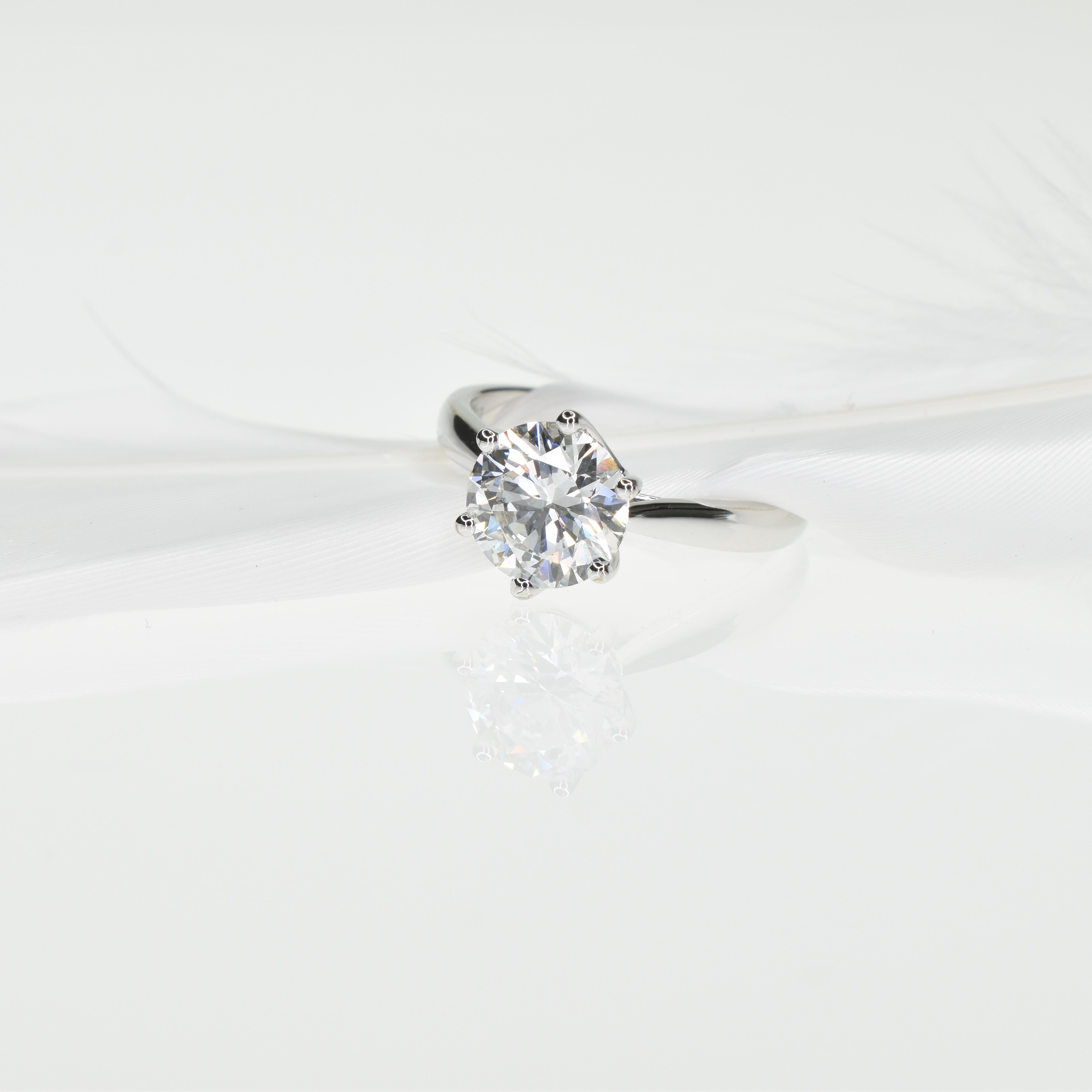 1.5ct Lab Grown Diamond Engagement Ring with 6 Prongs