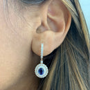 Enamel and Sapphire Drop Earrings