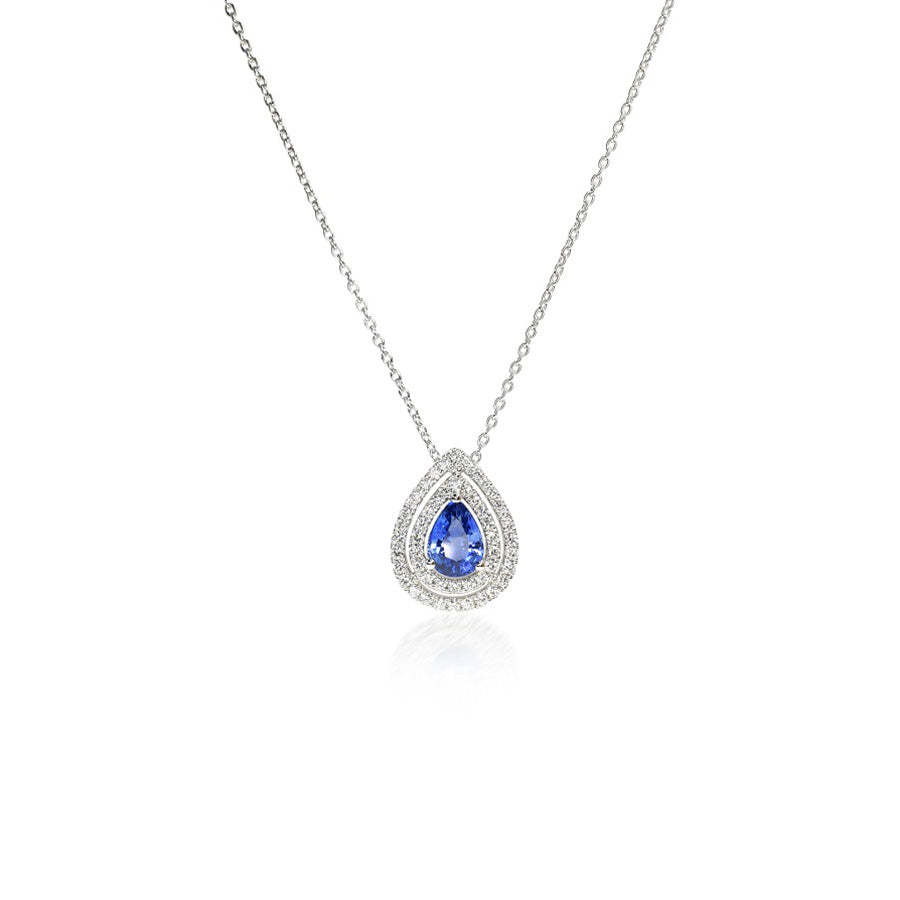Classic Pear shaped Sapphire Pendant