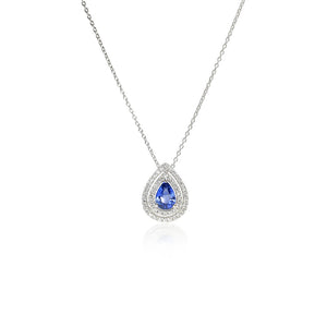 Classic Pear shaped Sapphire Pendant