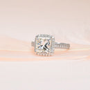 Princess Cut Diamond Ring with Halo