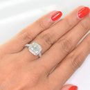 Princess Cut Diamond Ring with Halo