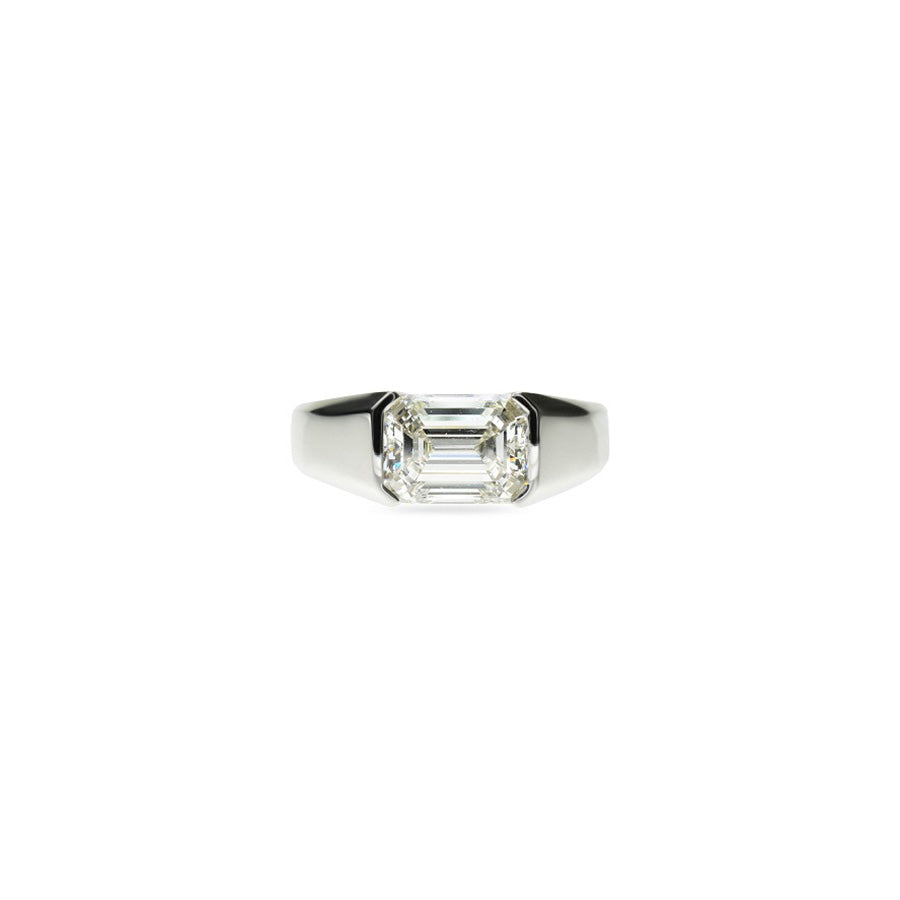 Emerald Cut Diamond Mens