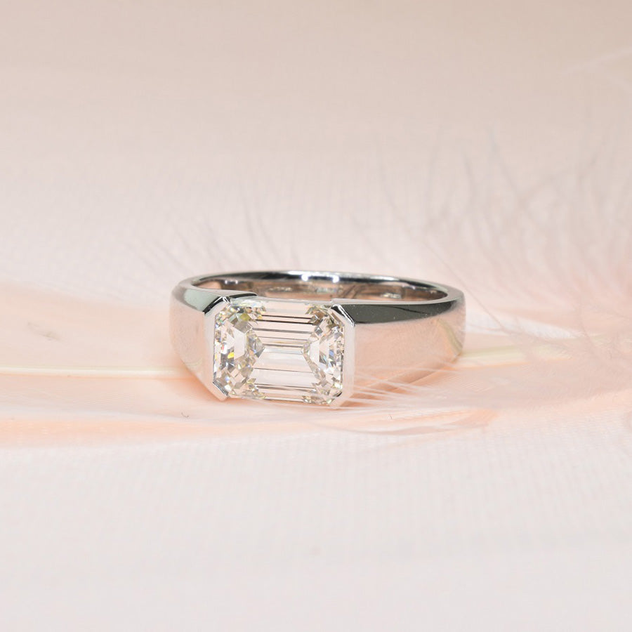 Emerald Cut Diamond Mens