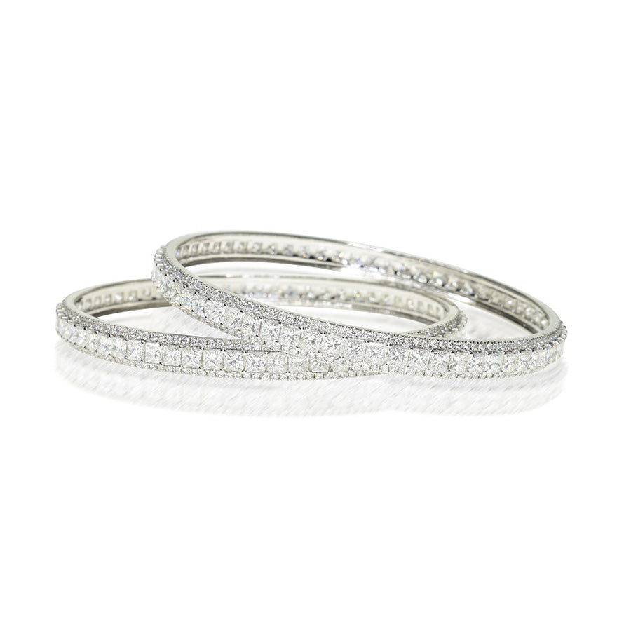 Princess Cut Eternity Bangles