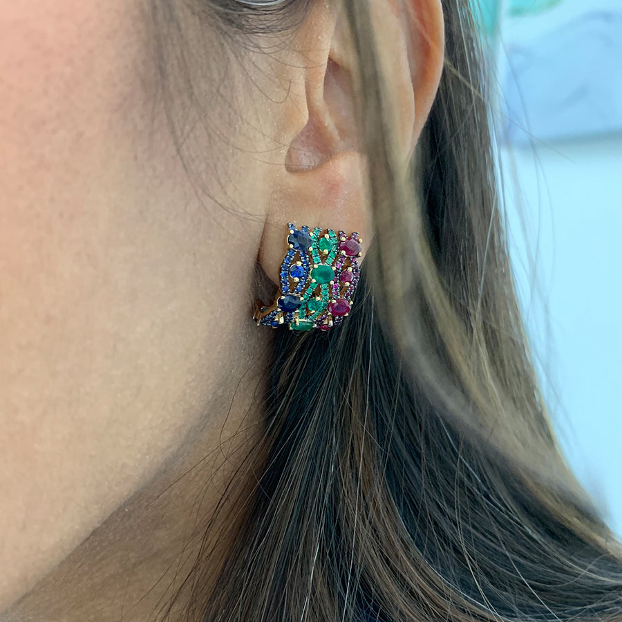 Multi Gemstone Earrings