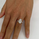 Oval Diamond Ring with Pave Diamond Band