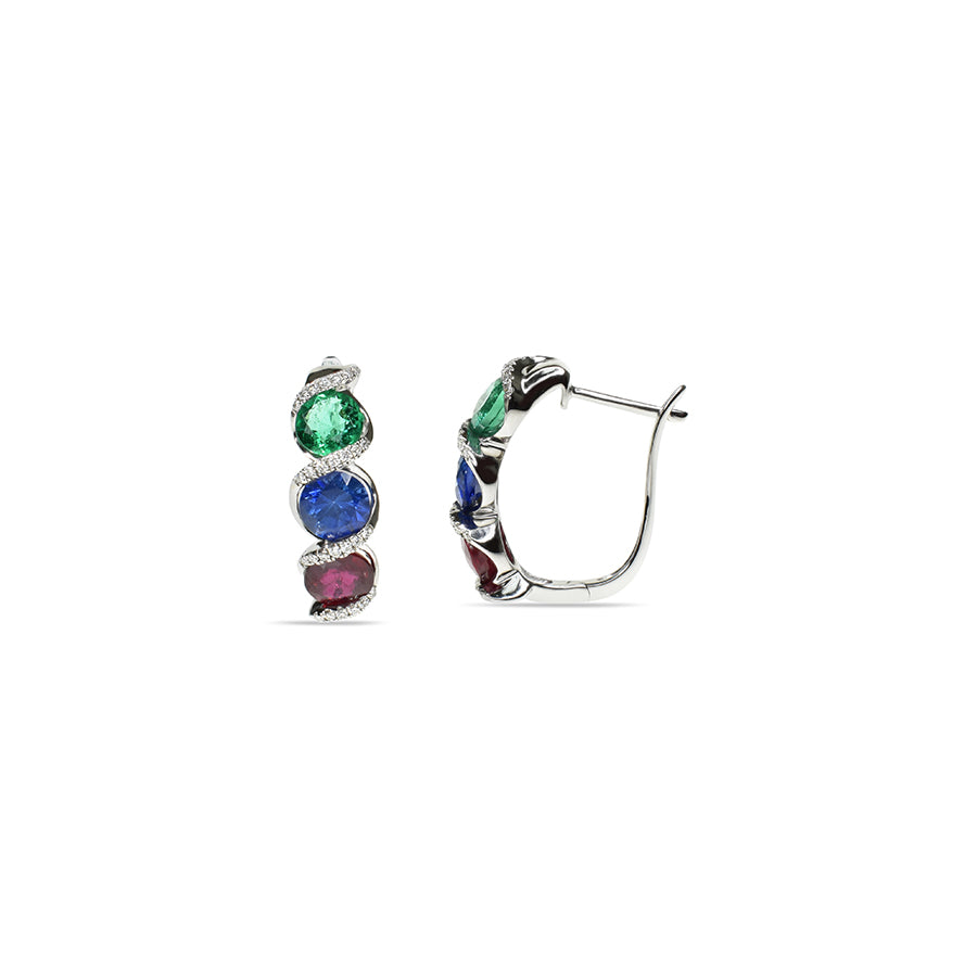 Gemstone Hoops