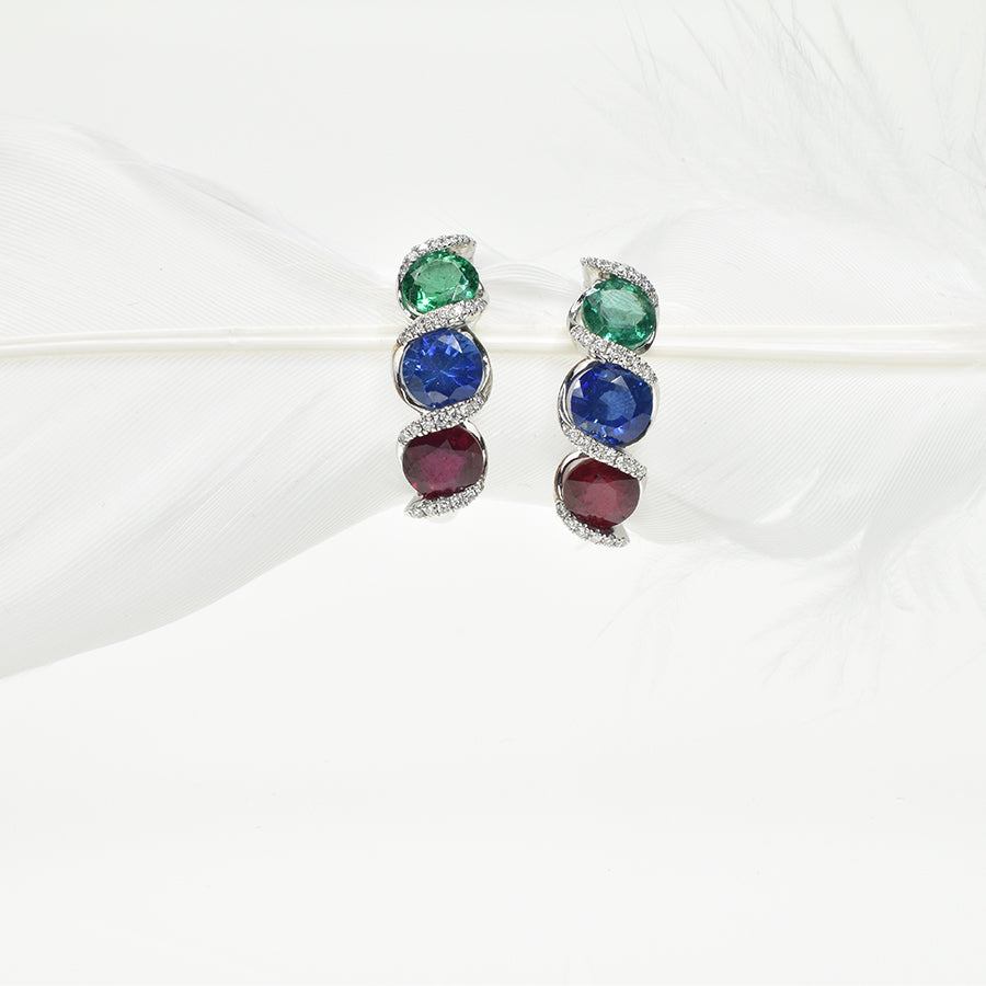 Gemstone Hoops